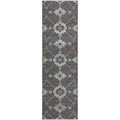 Premium Machine Washable Mayfield  Gray 2'3" x 7'6" Runner Rug