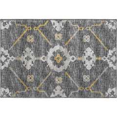 Premium Machine Washable Mayfield  Gray 1'8" x 2'6" Rug