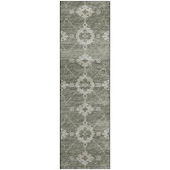 Premium Machine Washable Mayfield  Olive 2'3" x 7'6" Runner Rug