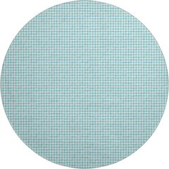 Premium Machine Washable Mayfield  Aqua 8' x 8' Round Rug