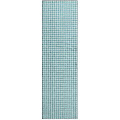 Premium Machine Washable Mayfield  Aqua 2'3" x 7'6" Runner Rug