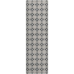 Premium Machine Washable Mayfield  Black 2'3" x 7'6" Runner Rug