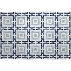 Premium Machine Washable Mayfield  Navy 1'8" x 2'6" Rug