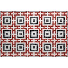 Premium Machine Washable Mayfield  Red 1'8" x 2'6" Rug