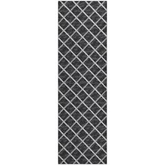Premium Machine Washable Mayfield  Black 2'3" x 7'6" Runner Rug