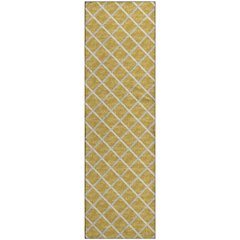 Premium Machine Washable Mayfield  Gold 2'3" x 7'6" Runner Rug