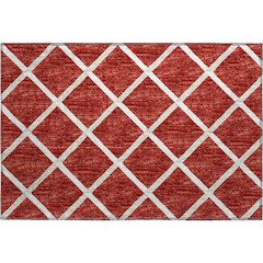 Premium Machine Washable Mayfield  Red 1'8" x 2'6" Rug