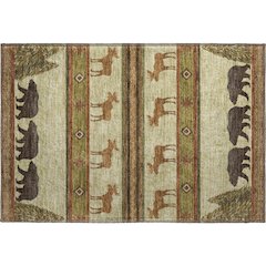 Premium Machine Washable Mayfield  Brown 1'8" x 2'6" Rug