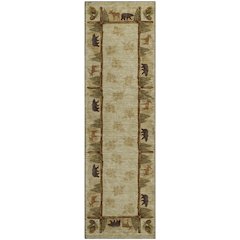 Premium Machine Washable Mayfield  Khaki 2'3" x 7'6" Runner Rug