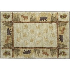 Premium Machine Washable Mayfield  Khaki 1'8" x 2'6" Rug