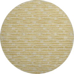 Premium Machine Washable Mayfield  Gold 8' x 8' Round Rug