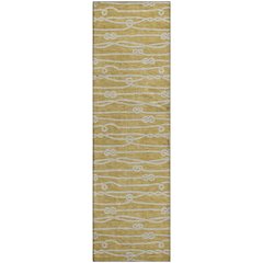 Premium Machine Washable Mayfield  Gold 2'3" x 7'6" Runner Rug