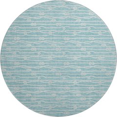 Premium Machine Washable Mayfield  Lagoon 8' x 8' Round Rug