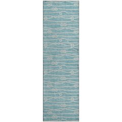 Premium Machine Washable Mayfield  Lagoon 2'3" x 7'6" Runner Rug