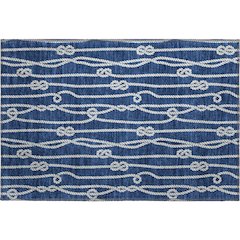 Premium Machine Washable Mayfield  Navy 1'8" x 2'6" Rug
