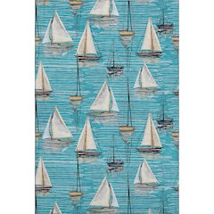 Premium Machine Washable Mayfield  Teal 2'6" x 3'10" Rug