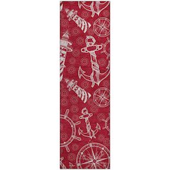 Premium Machine Washable Mayfield  Red 2'3" x 7'6" Runner Rug