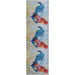 Premium Machine Washable Mayfield  Blue 2'3" x 7'6" Runner Rug