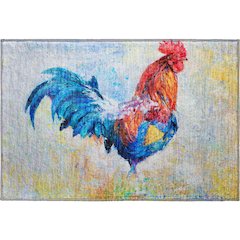 Premium Machine Washable Mayfield  Blue 1'8" x 2'6" Rug