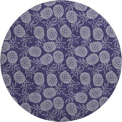 Premium Machine Washable Mayfield  Blue 8' x 8' Round Rug
