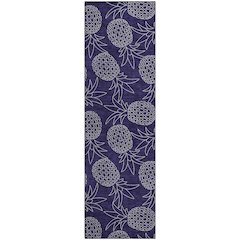 Premium Machine Washable Mayfield  Blue 2'3" x 7'6" Runner Rug