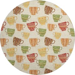 Premium Machine Washable Mayfield  Multi 8' x 8' Round Rug