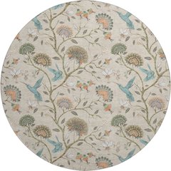 Premium Machine Washable Mayfield  Beige 8' x 8' Round Rug