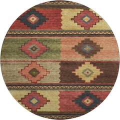 Premium Machine Washable Mayfield  Paprika 8' x 8' Round Rug