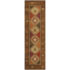 Premium Machine Washable Mayfield  Brown 2'3" x 7'6" Runner Rug