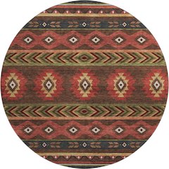 Premium Machine Washable Mayfield  Brown 8' x 8' Round Rug
