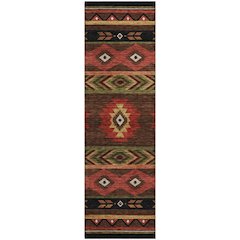 Premium Machine Washable Mayfield  Brown 2'3" x 7'6" Runner Rug