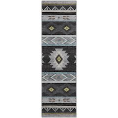 Premium Machine Washable Mayfield  Midnight 2'3" x 7'6" Runner Rug