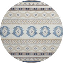Premium Machine Washable Mayfield  Taupe 8' x 8' Round Rug
