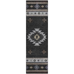 Premium Machine Washable Mayfield  Midnight 2'3" x 7'6" Runner Rug