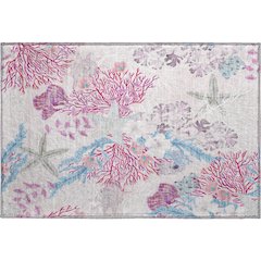 Premium Machine Washable Mayfield  Raspberry 1'8" x 2'6" Rug