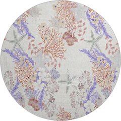 Premium Machine Washable Mayfield  Spice 8' x 8' Round Rug