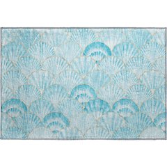 Premium Machine Washable Mayfield  Aqua 1'8" x 2'6" Rug