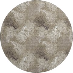 Premium Machine Washable Mayfield  Latte 8' x 8' Round Rug
