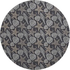 Premium Machine Washable Mayfield  Midnight 8' x 8' Round Rug
