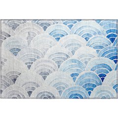 Premium Machine Washable Mayfield  Blue 1'8" x 2'6" Rug