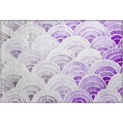 Premium Machine Washable Mayfield  Purple 1'8" x 2'6" Rug