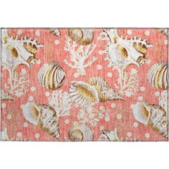Premium Machine Washable Mayfield  Peach 1'8" x 2'6" Rug