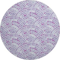 Premium Machine Washable Mayfield  Purple 8' x 8' Round Rug