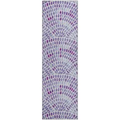 Premium Machine Washable Mayfield  Purple 2'3" x 7'6" Runner Rug