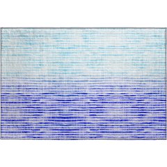 Premium Machine Washable Mayfield  Blue 1'8" x 2'6" Rug