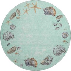Premium Machine Washable Mayfield  Green 8' x 8' Round Rug