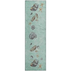Premium Machine Washable Mayfield  Green 2'3" x 7'6" Runner Rug