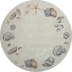 Premium Machine Washable Mayfield  Oyster 8' x 8' Round Rug