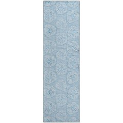 Premium Machine Washable Mayfield  Blue 2'3" x 7'6" Runner Rug