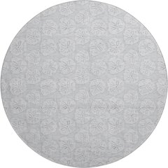 Premium Machine Washable Mayfield  Gray 8' x 8' Round Rug